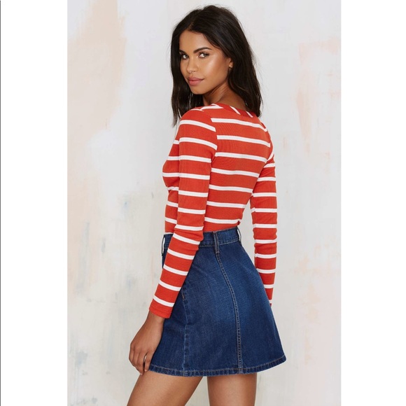 Nasty Gal Dominant Jean Mini Skirt - Picture 4 of 5